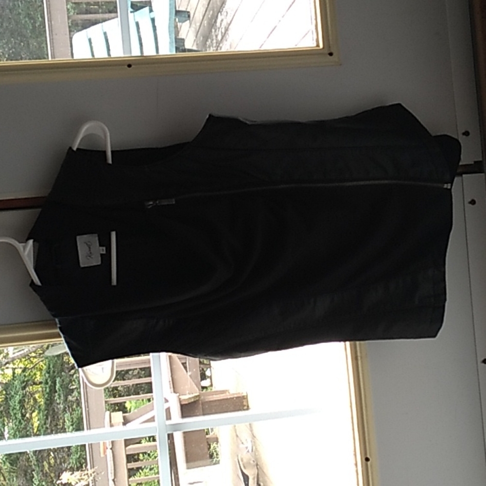 Faux leather vest